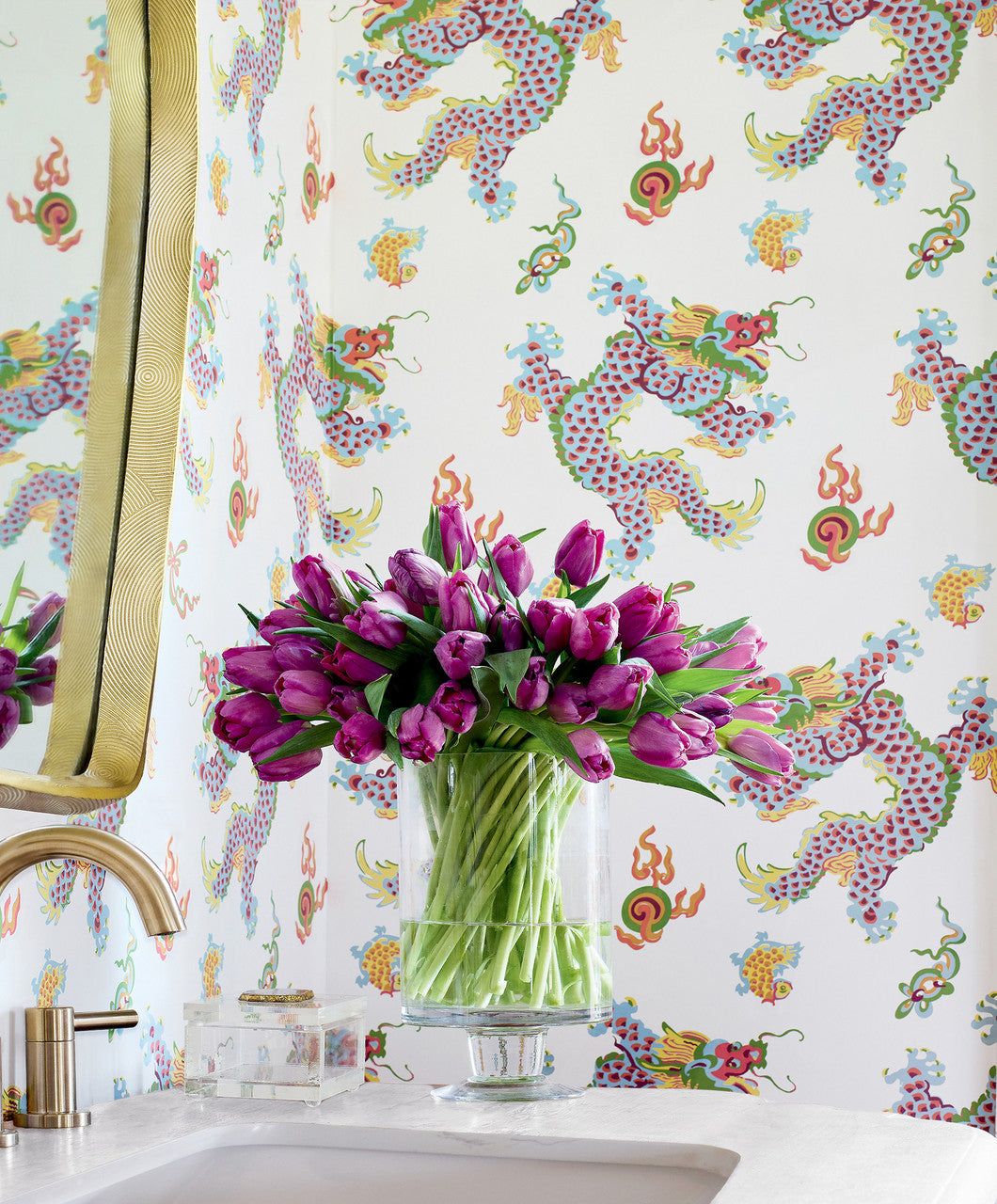 Dragon Dance Wallpaper, Cocolea Natty & Polly, Multi, Per roll (68.6 cm × 10 m),