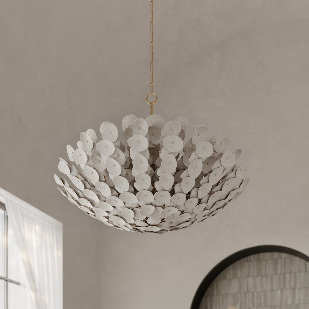 Aimi Chandelier in Vintage Gold Leaf – view 2