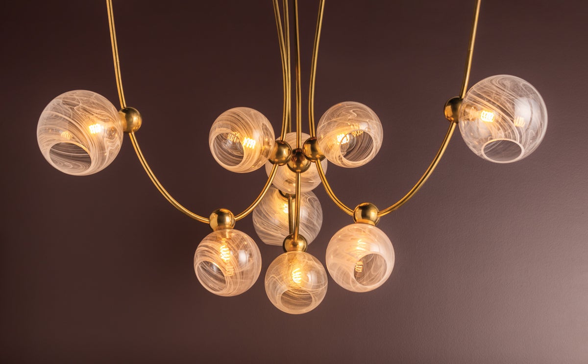 Astraia Chandelier in Vintage Brass – view 2