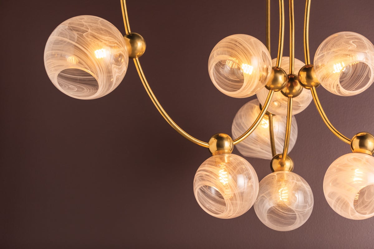 Astraia Chandelier in Vintage Brass – view 4