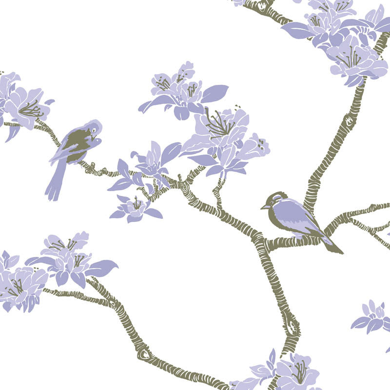 Azalea wallpaper in Jupiter by Natty & Polly, full pattern view