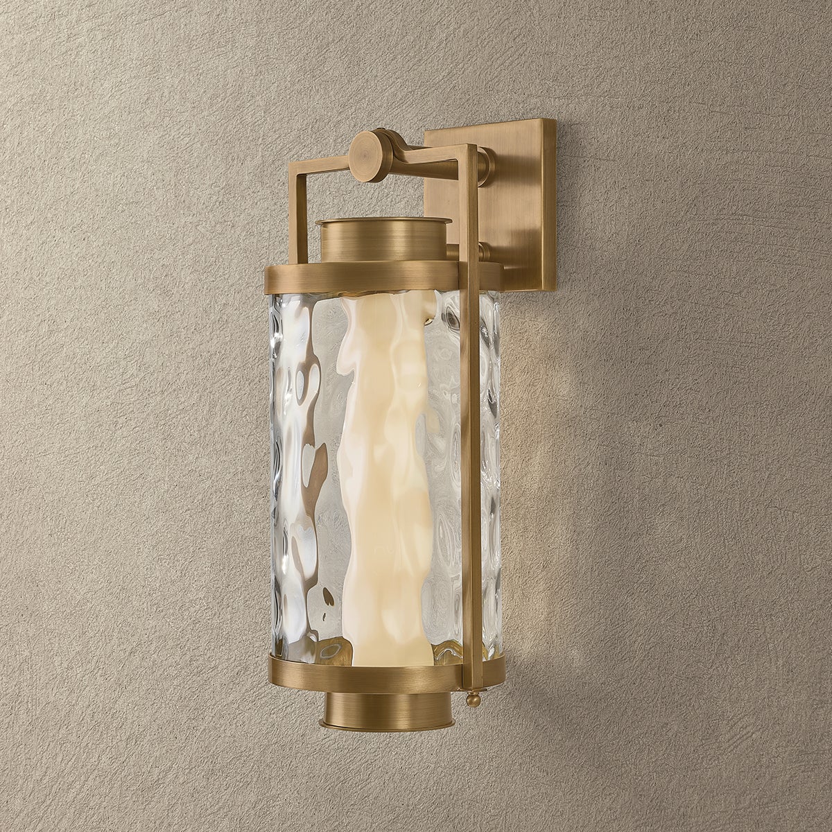 Haddock Exterior Wall Sconce in Patina Brass – view 3