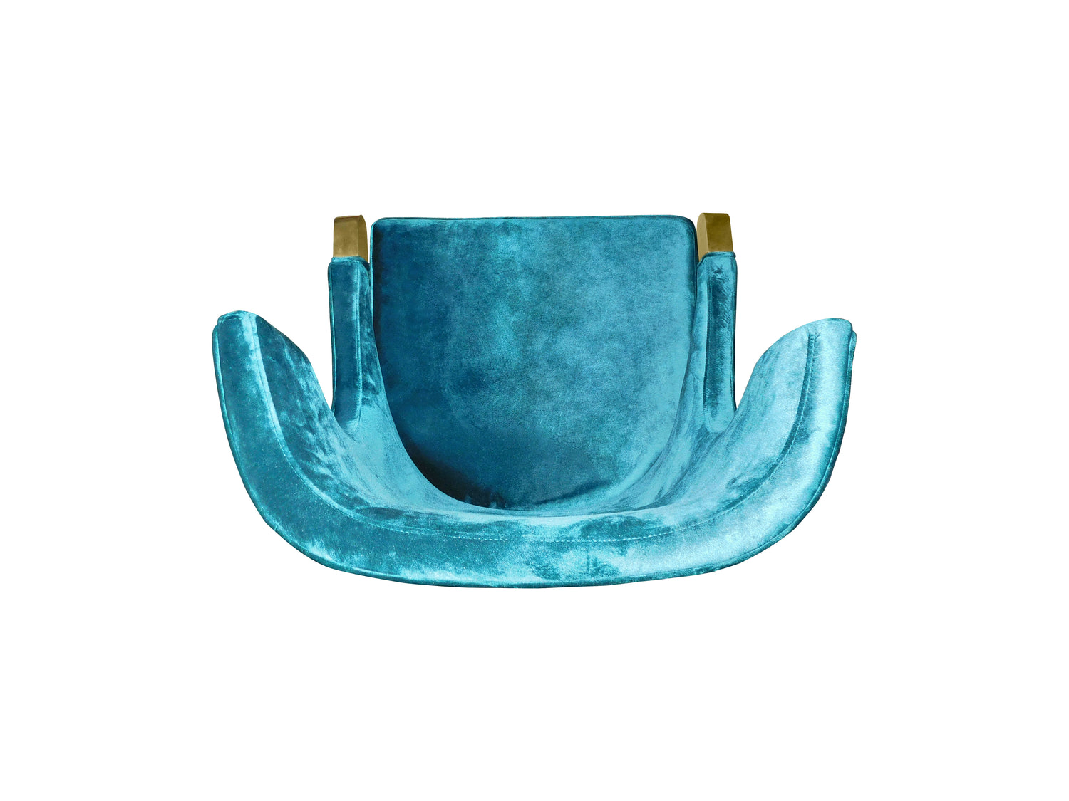 SIKA Armchair – Teal Commercial Velvet & Brushed Bras