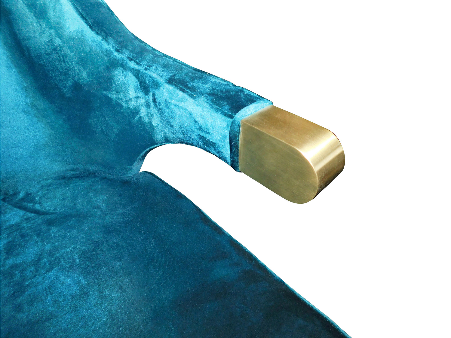 SIKA Armchair – Teal Commercial Velvet & Brushed Bras