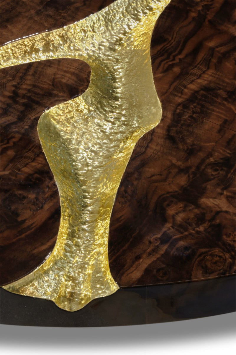 Empire Walnut Root Center Table, Cocolea, , ,