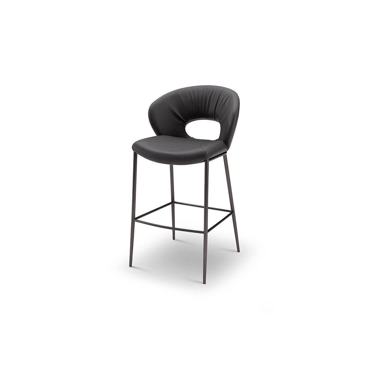 Maribel High-Back Faux Leather Dining Chair on Brushed Steel Legs, Maison Debrah, , ,