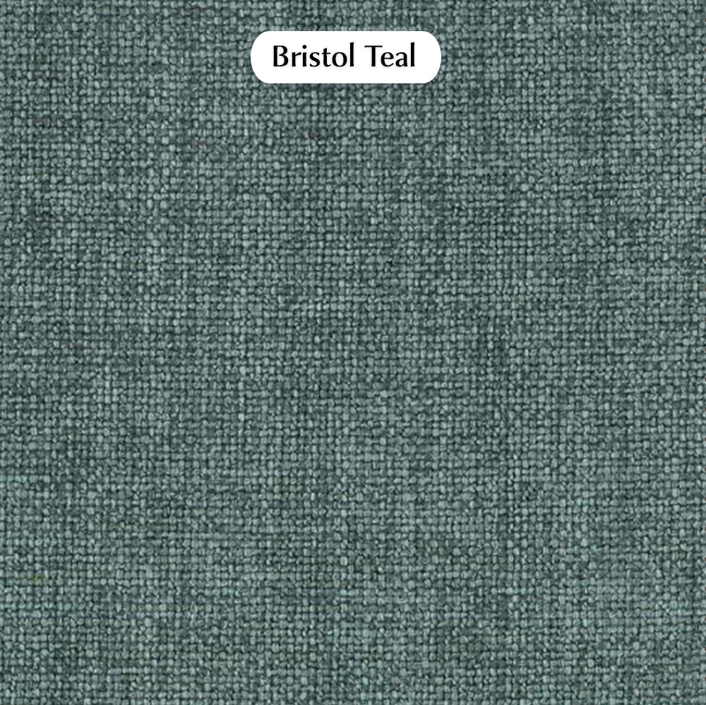 Trend Foot Stool with Bristol, Cocolea, Teal, Chrome,