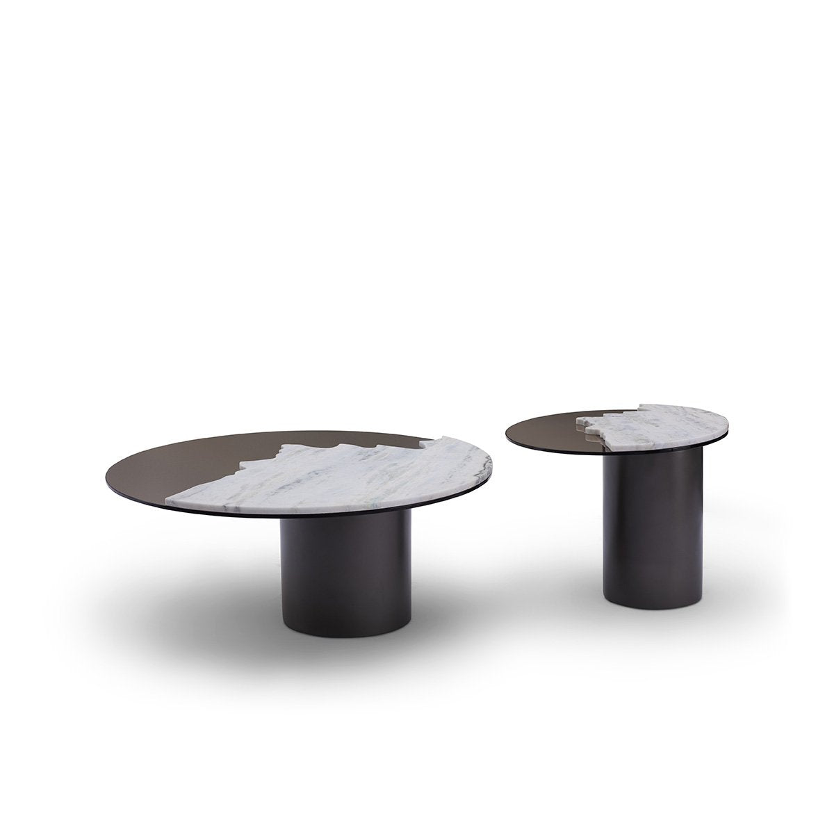 Sunvale Blue Marble Coffee Table, Square or Round, on Grey Base, Maison Debrah, , ,