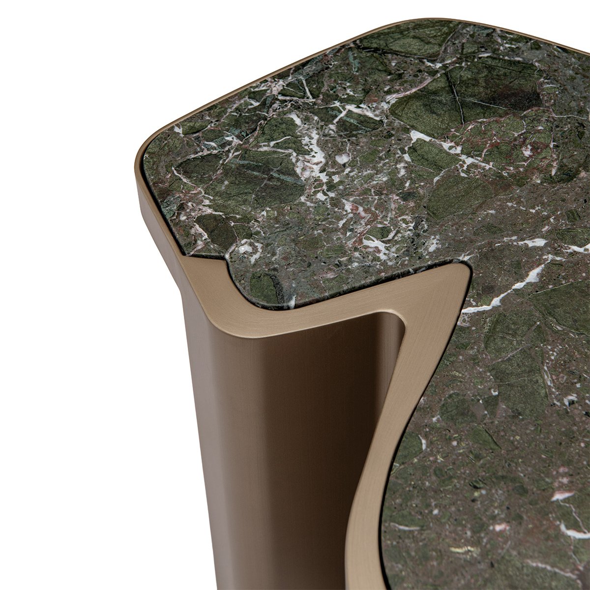 Verdenne Green Marble Nesting Coffee Tables with Brushed Brass Legs, Maison Debrah, , ,