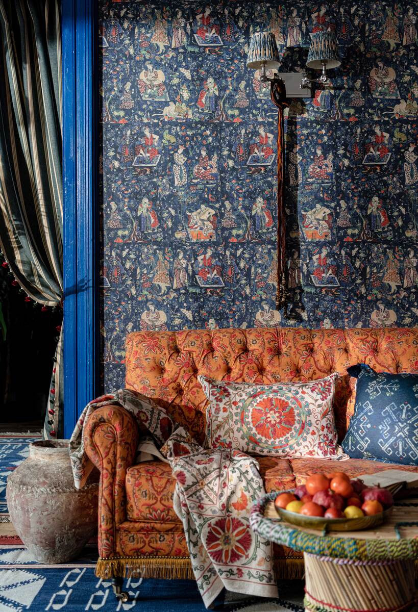 Carnival of Maghreb Wallpaper in Blue, Cocolea Natty & Polly, , ,