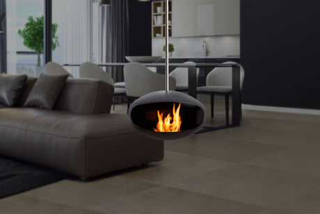 Cocoon Fires Aeris Hanging ALL BLACK -Ethanol Fireplace, Cocolea, , ,