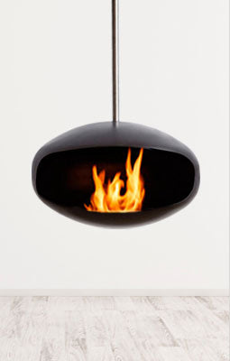 Cocoon Fires Aeris Hanging ALL BLACK -Ethanol Fireplace, Cocolea, , ,