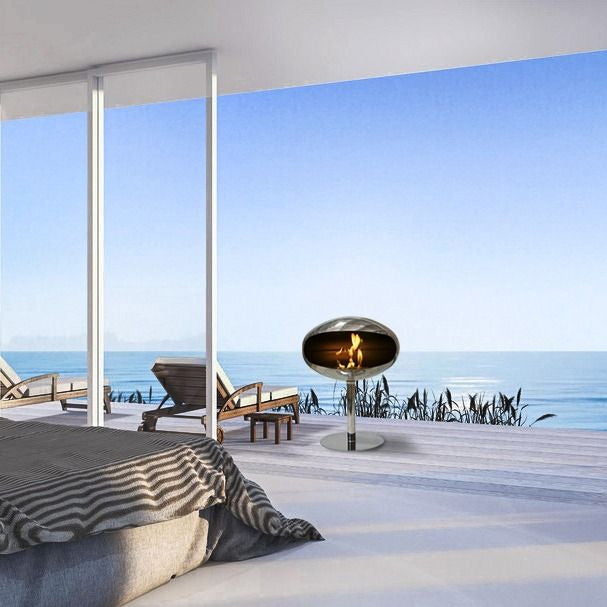 Cocoon Fires Pedastal Standing ALL STAINLESS Steel - Ethanol Fireplace, Cocolea, , ,