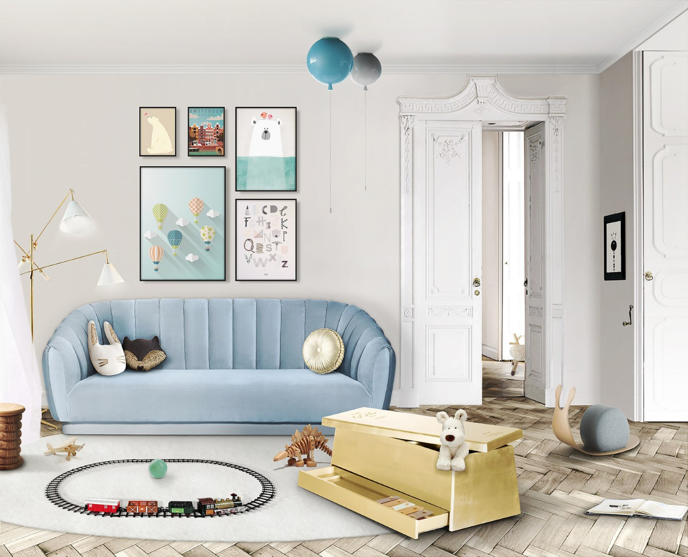 Gold Toy Box, Cocolea, , ,