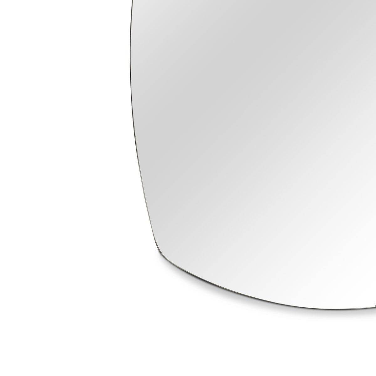 Maison Debrah Zylar square wall mirror combining silver mirror glass and grey sapphire marble — view 3