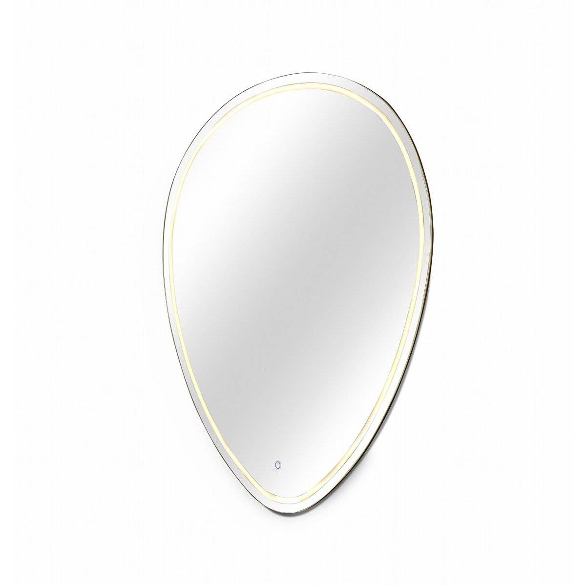 Tavos Backlit LED Wall Mirror in Silver Glass with Matte Backboard, Maison Debrah, , ,