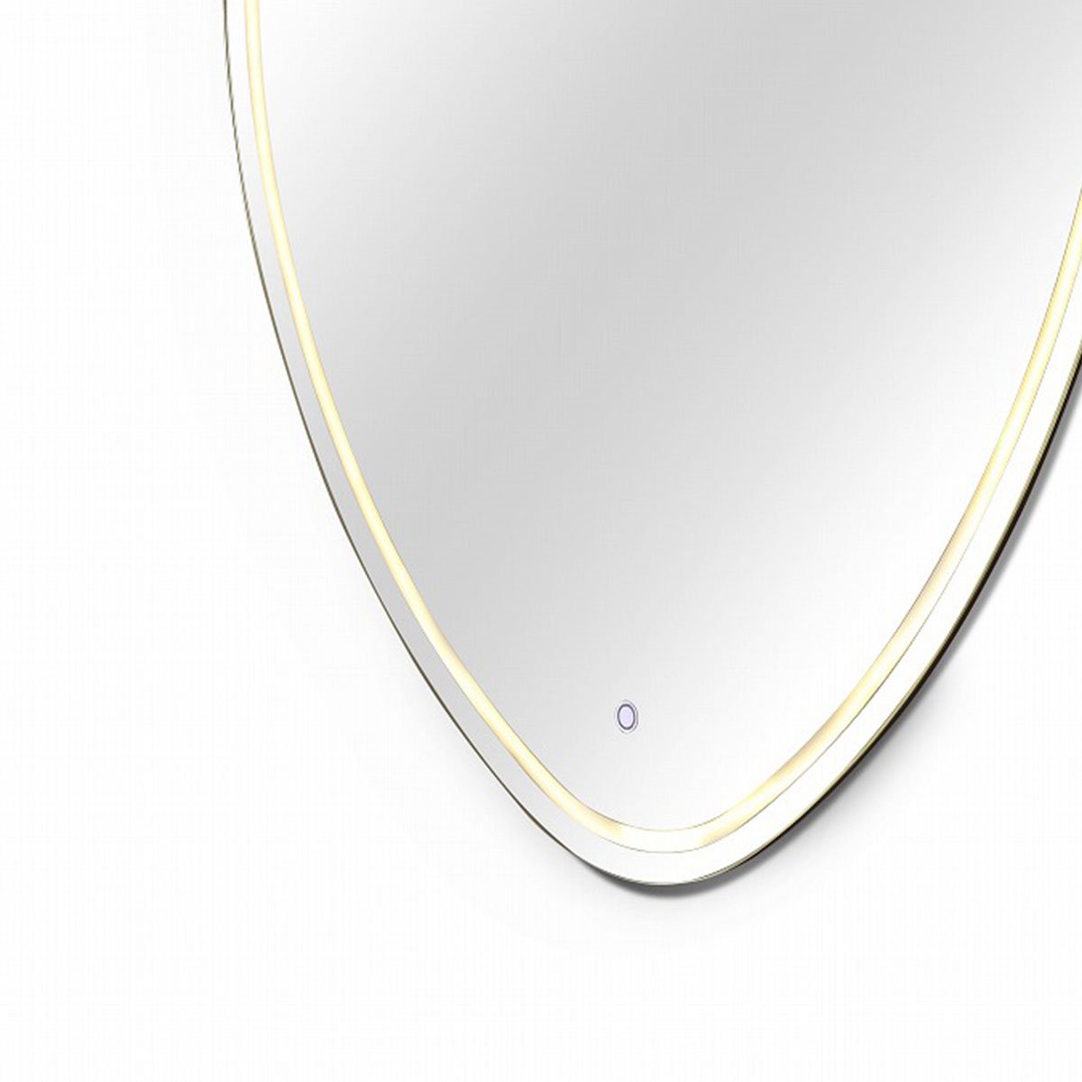 Tavos Backlit LED Wall Mirror in Silver Glass with Matte Backboard, Maison Debrah, , ,