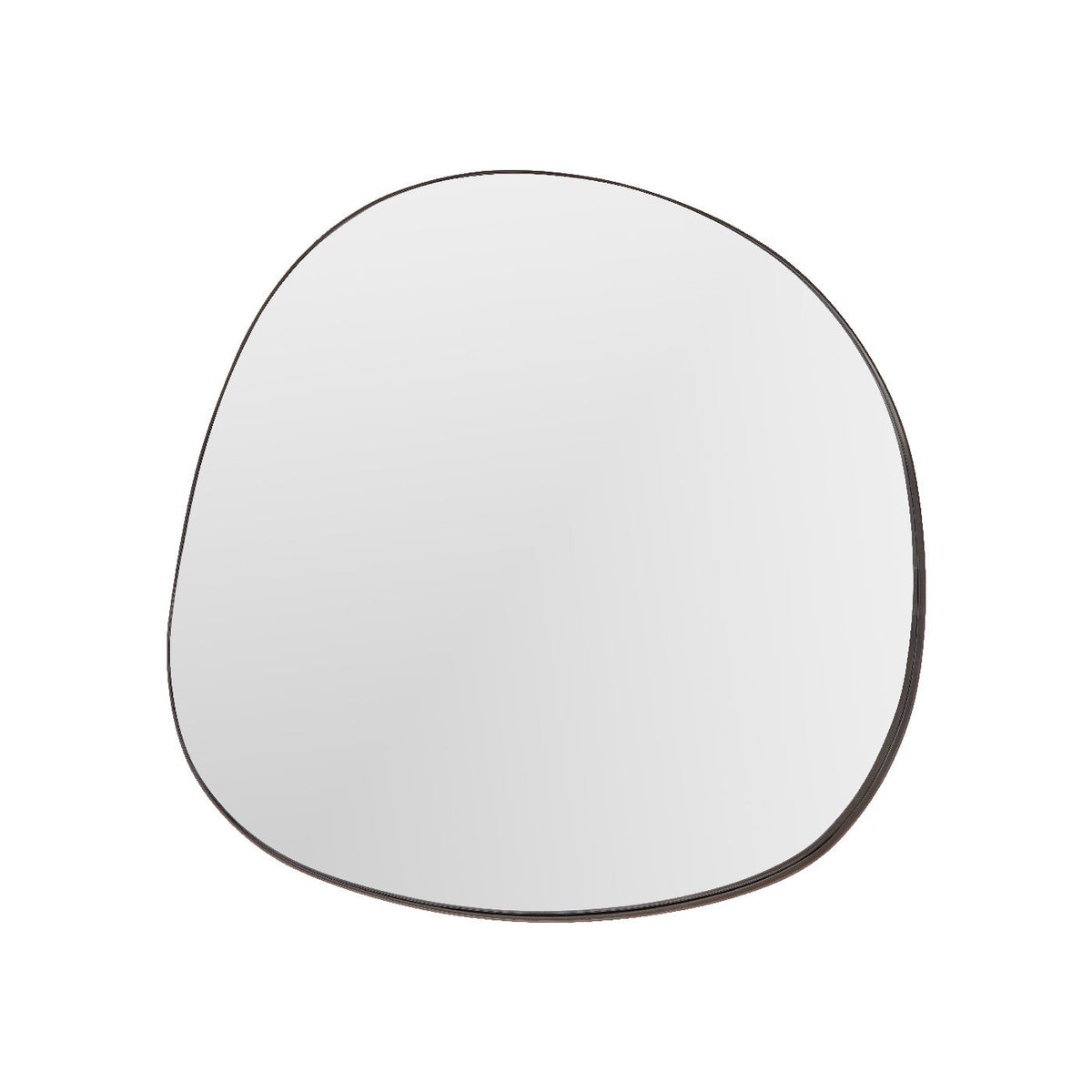 Tavella Square Wall Mirror in Brass Metal Frame on Matte Black, Maison Debrah, , ,
