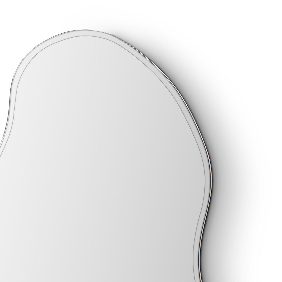 Torix Tall Clear Wall Mirror on Matte Cream Back Panel, Maison Debrah, , ,