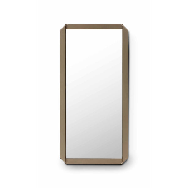 Miren Octagonal Mirror with Slim Brass Metallic Frame, Maison Debrah, , ,