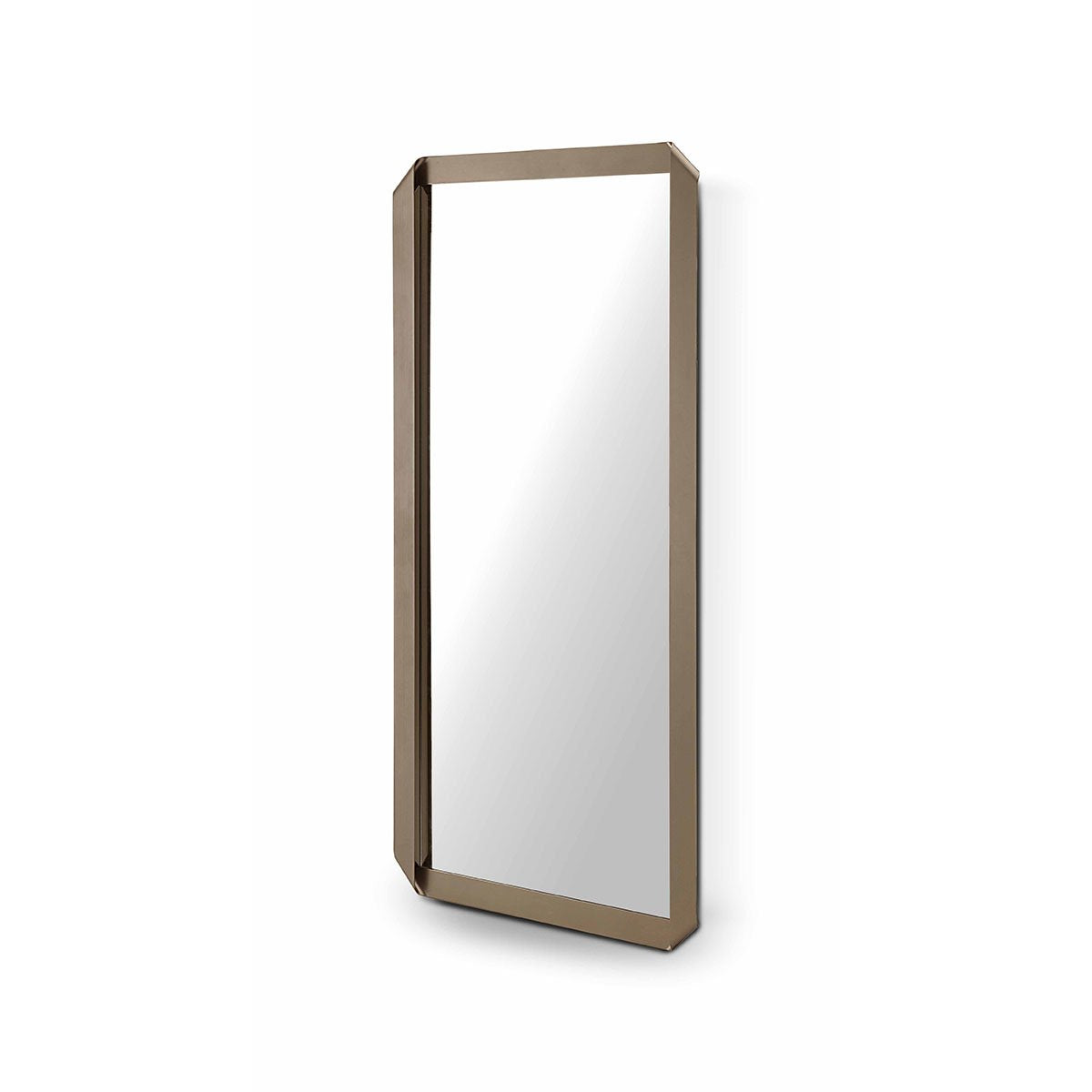 Miren Octagonal Mirror with Slim Brass Metallic Frame, Maison Debrah, , ,