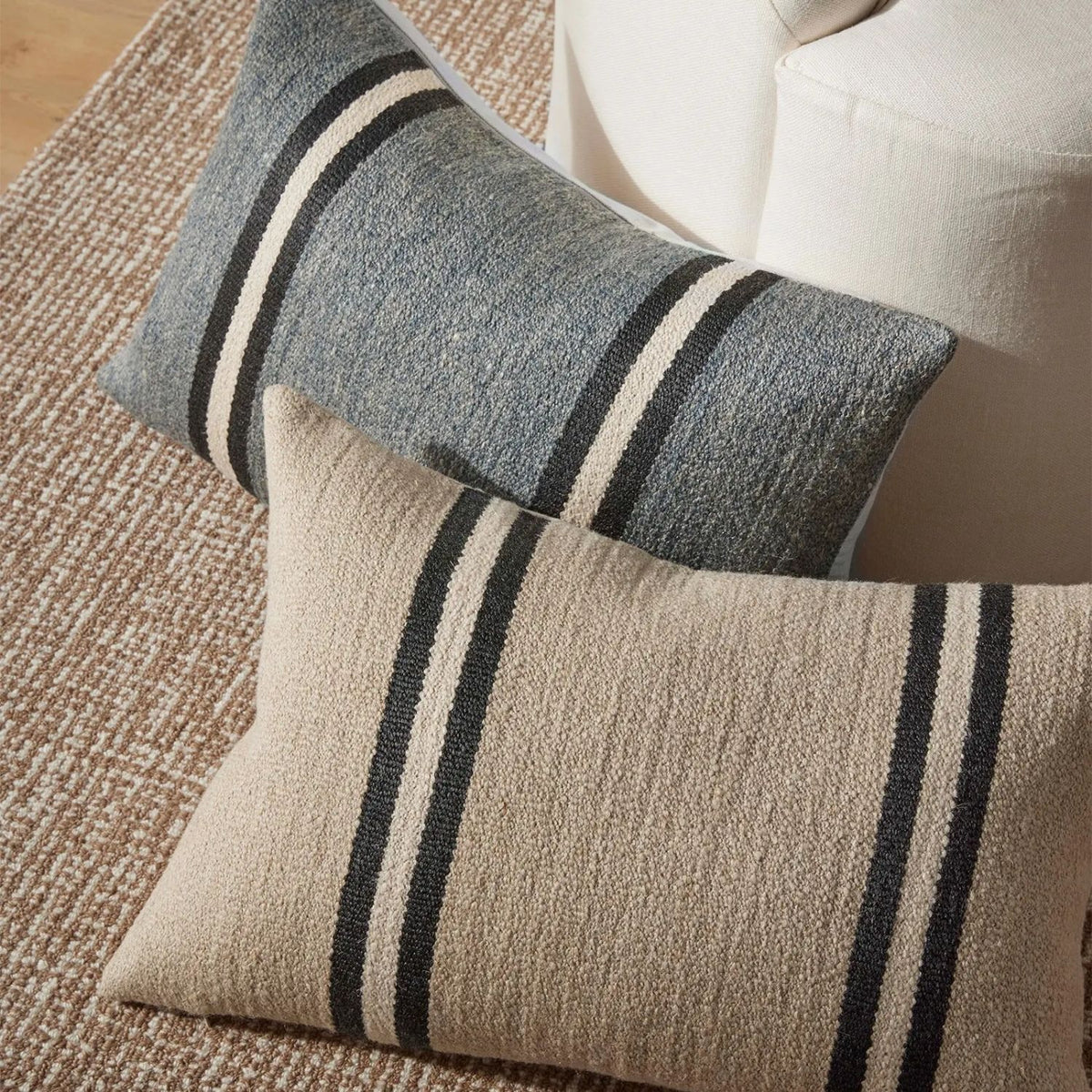 Mila Lumbar Cushion – 40 x 60cm – Oyster by Satara – view 3