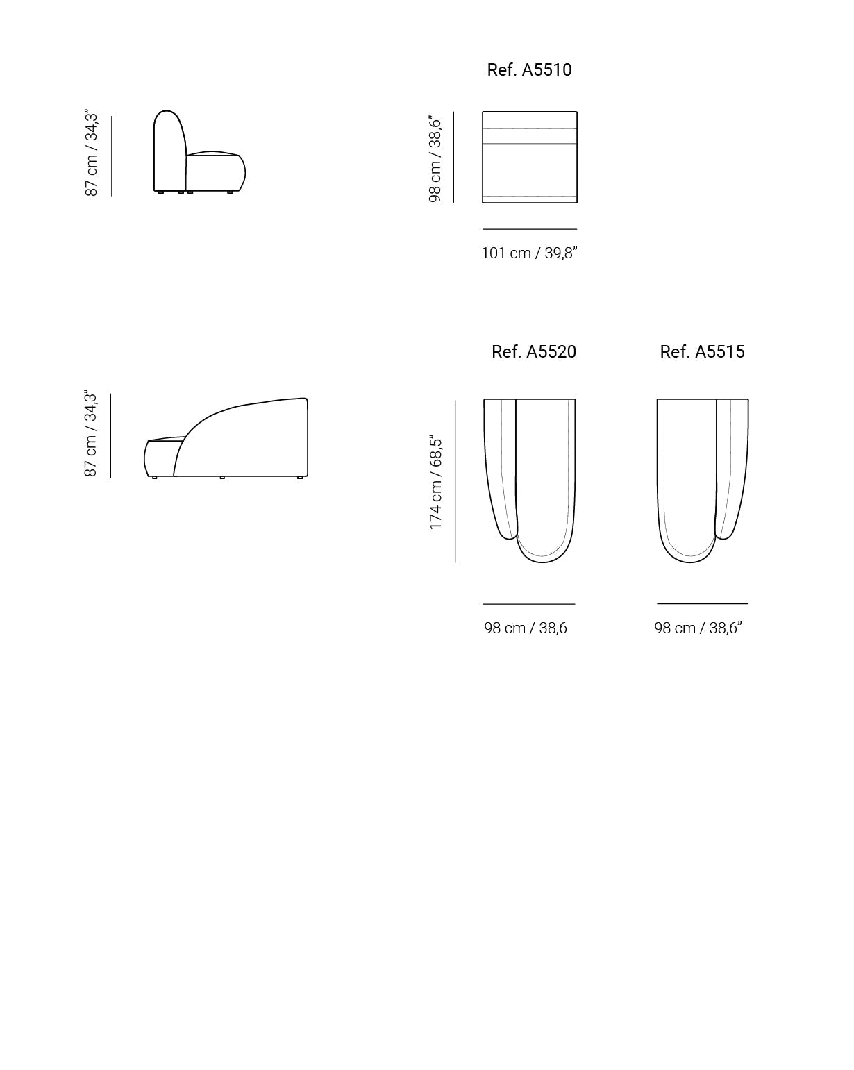 Beluga Belt Curved Modular Sofa, Cocolea, , ,