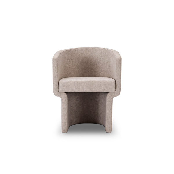 Nerion Barrel Back Upholstered Dining Chair in Warm Sand, Maison Debrah, , ,