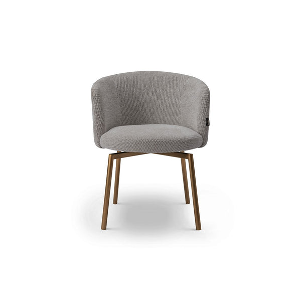 Lunelle Upholstered Dining Chair with Brushed Bronze Steel Legs, Maison Debrah, , ,