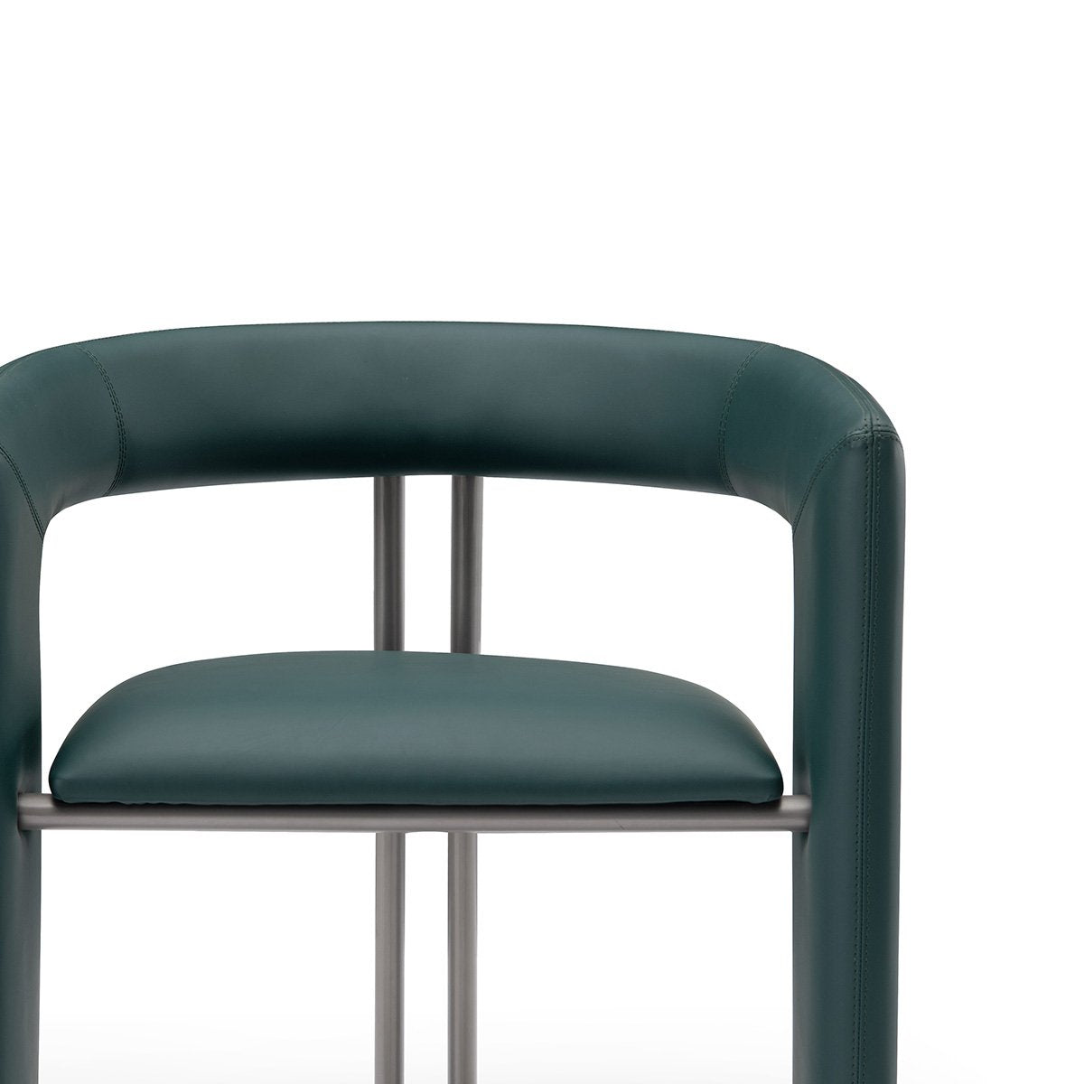 Elisara Faux Leather Dining Chair on Brushed Nickel Legs, Maison Debrah, , ,