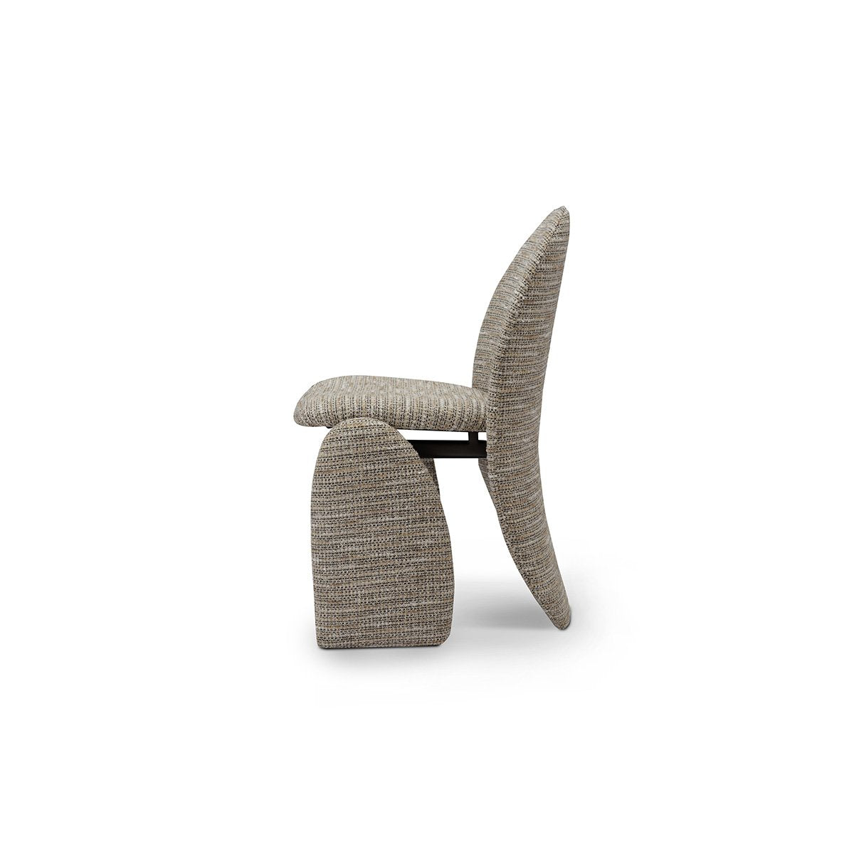 Werlon Upholstered Dining Chair with Arched Sides & Black Metal Legs, Maison Debrah, , ,