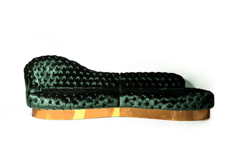 Billionaire Curved Emerald Green Velvet Chesterfield Lounge, Cocolea, , ,