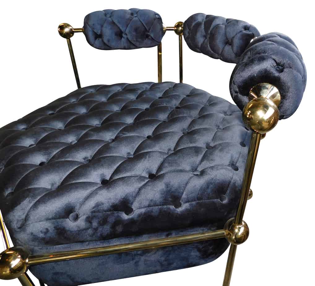 Ivana Velvet and Gold Luxury Leisure Armchair, Cocolea, , ,