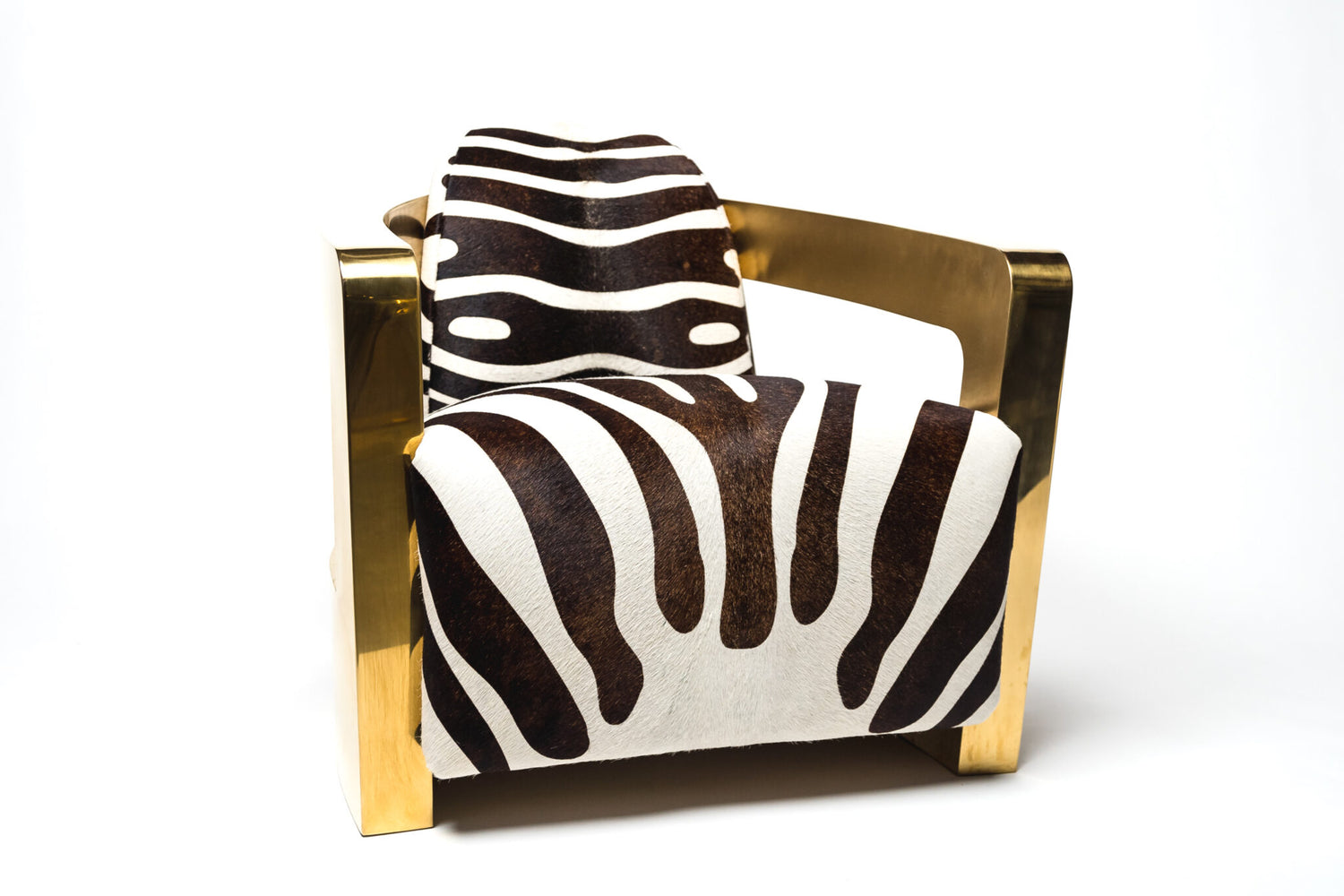 Lulu Cowhide Zebra Print Armchair, Cocolea, , ,
