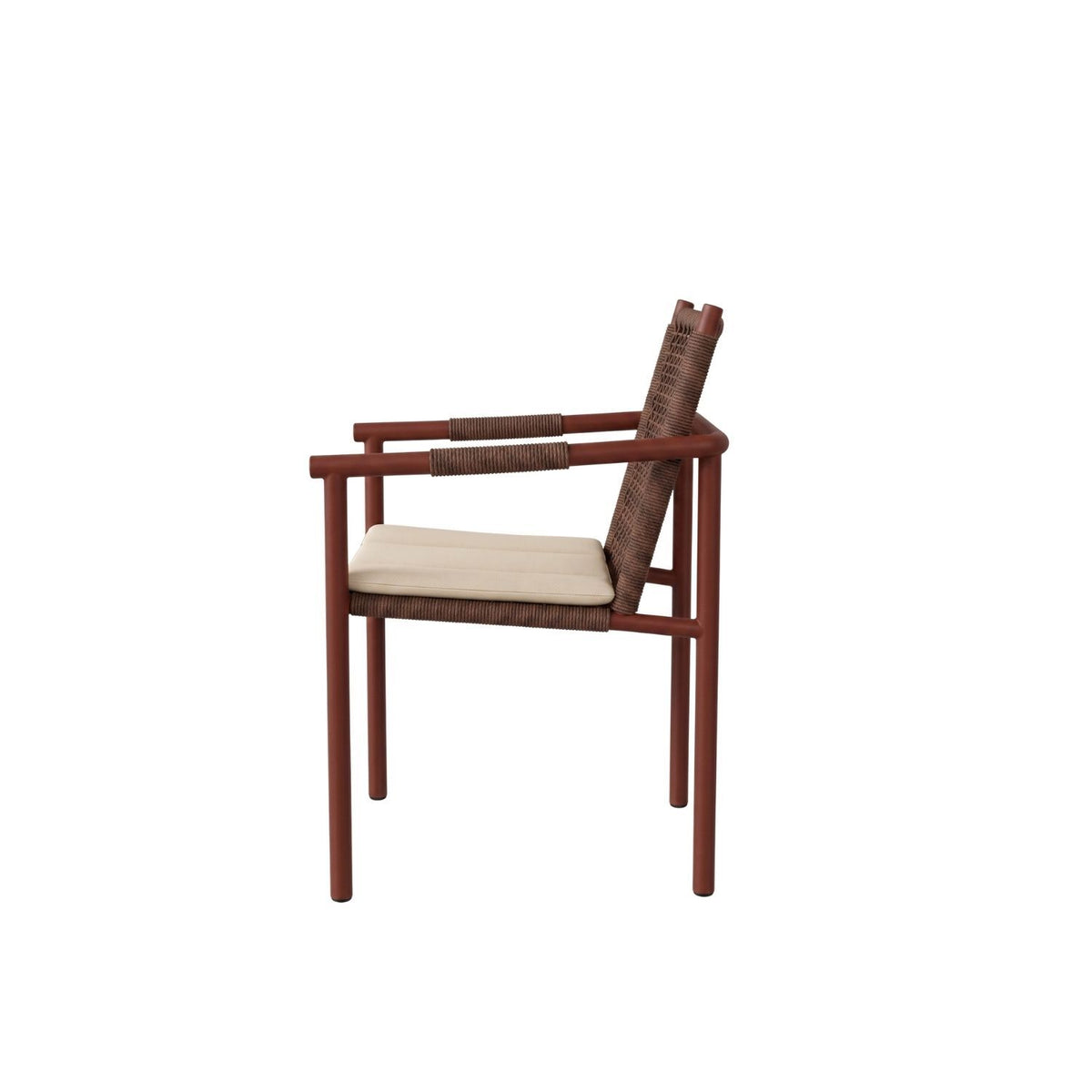 Elin Outdoor Dining Armchair – Almond/Earth by Satara – view 3