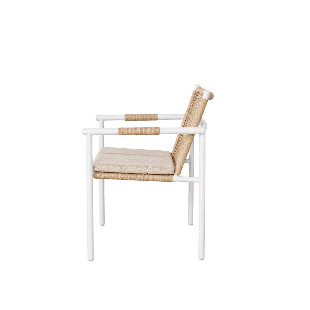 Elin Outdoor Dining Armchair – Clay/Chalk by Satara – view 3