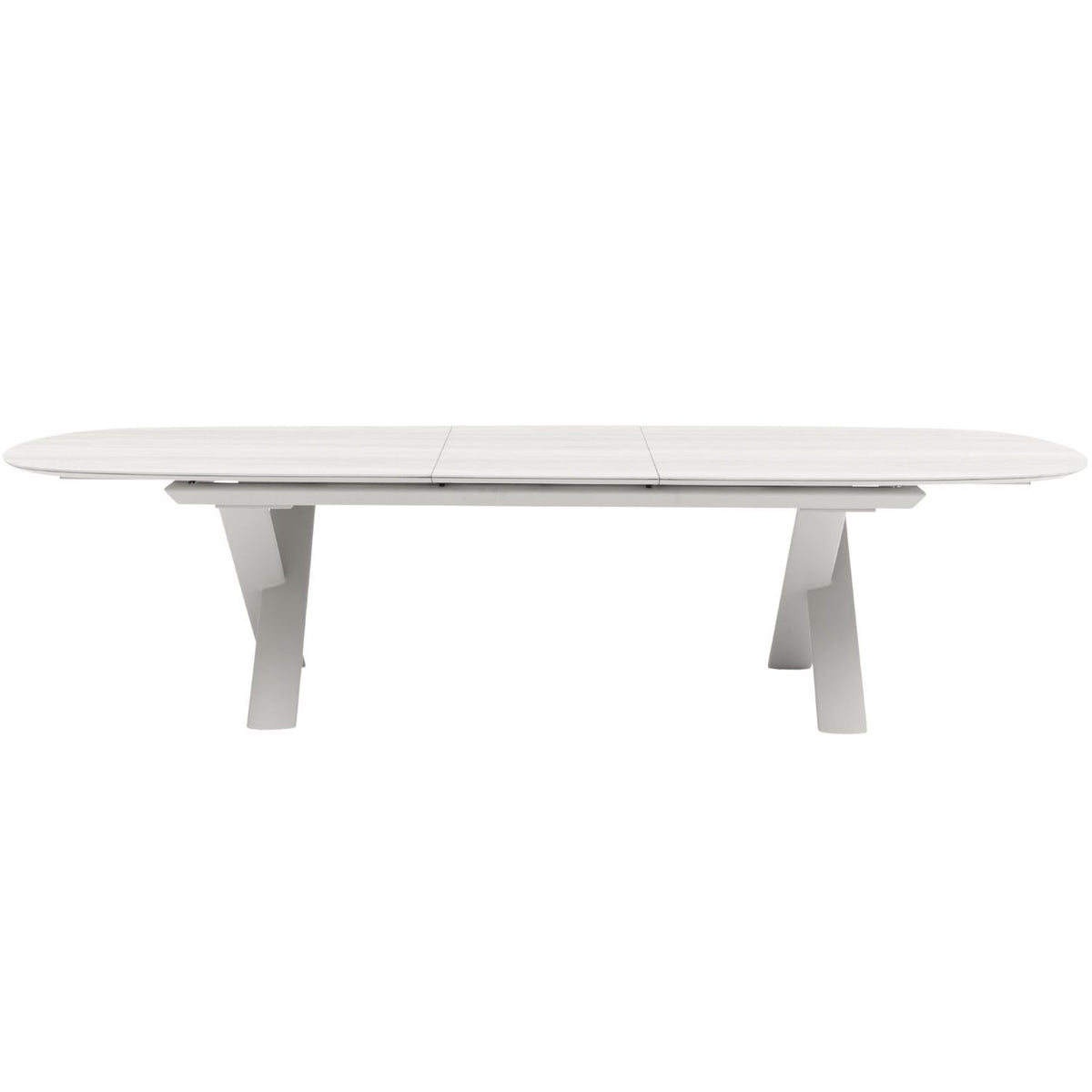 Alba Outdoor Extension Dining Table – White by Satara