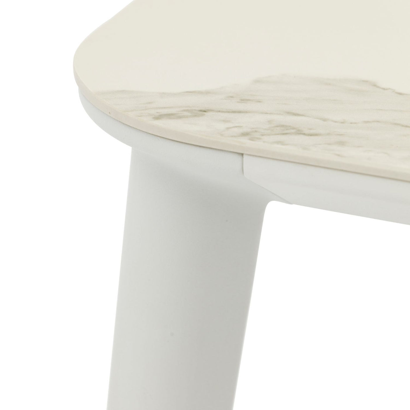 Flores Ceramic Dining Table, Cocolea, White Ceramic, ,