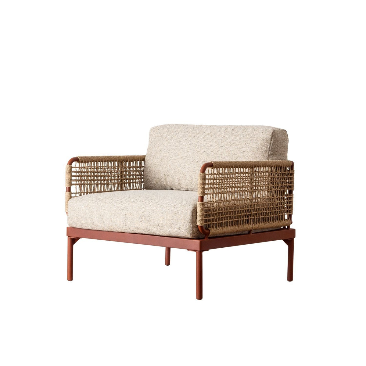 Juni Outdoor Lounge Chair – Almond/Earth by Satara – view 3