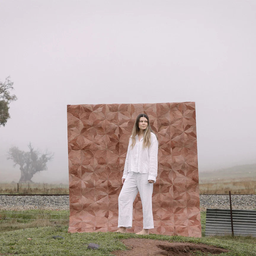 Flores Rectangle Rug - Pink Clay, Cocolea, , ,