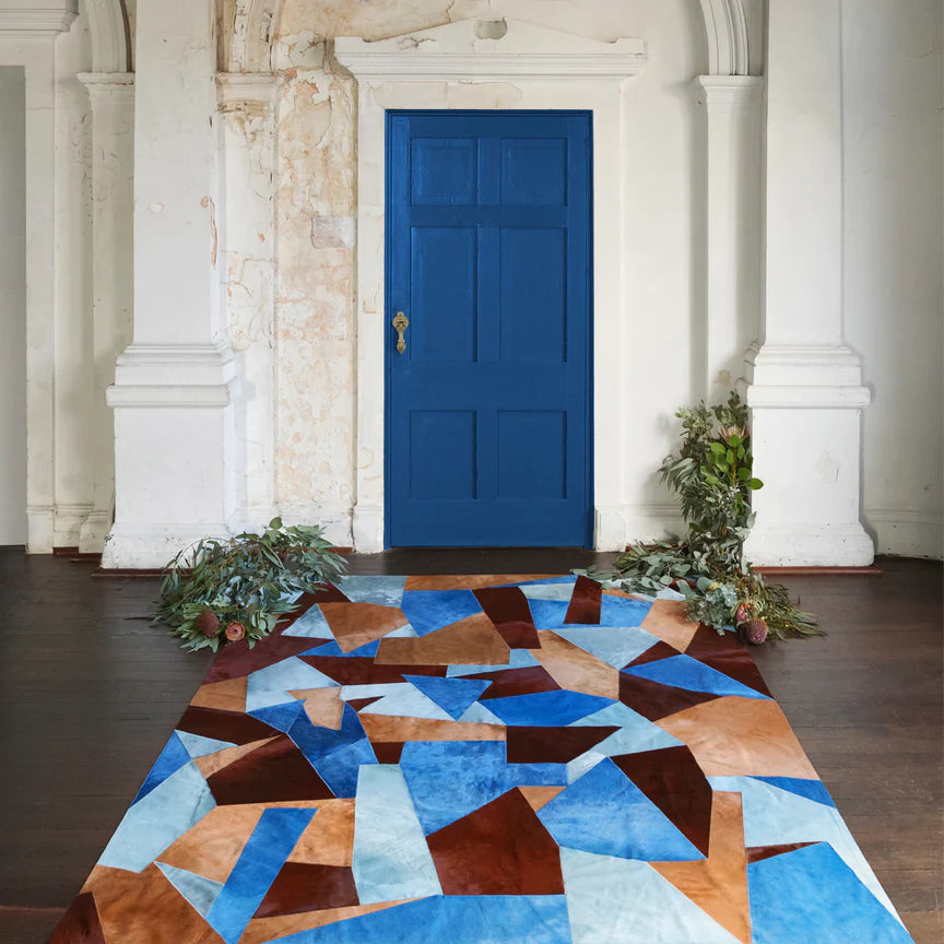 Fragments Rectangle Rug - Blue, Cocolea, , ,
