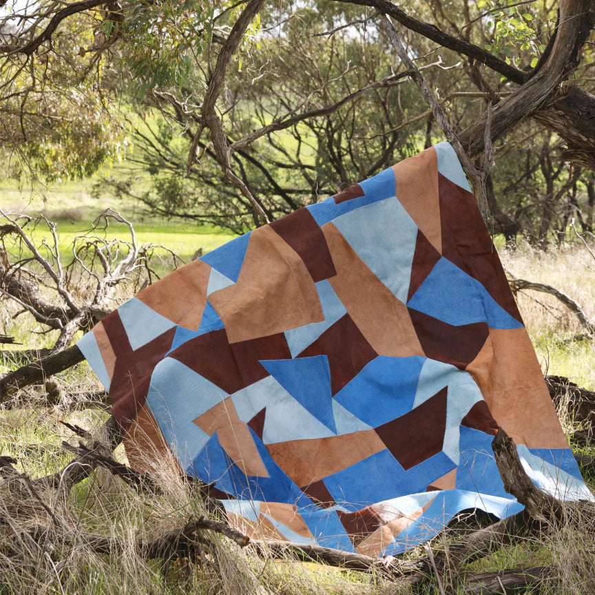 Fragments Rectangle Rug - Blue, Cocolea, , ,