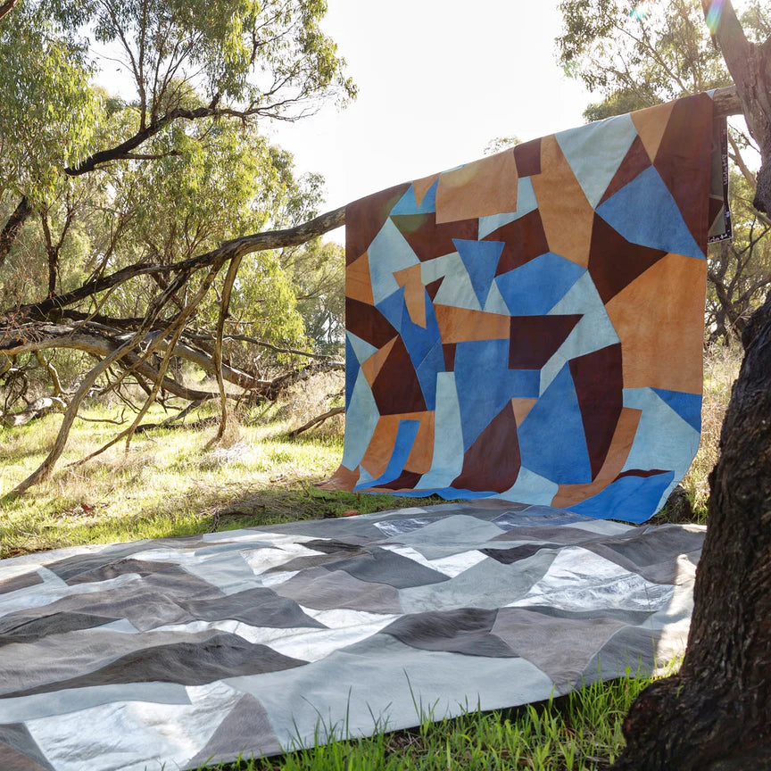 Fragments Rectangle Rug - Blue, Cocolea, , ,