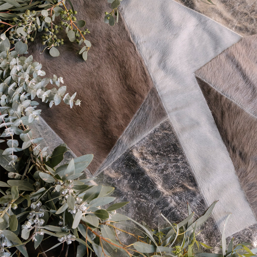 Fragments Rectangle Rug - Silver, Cocolea, , ,