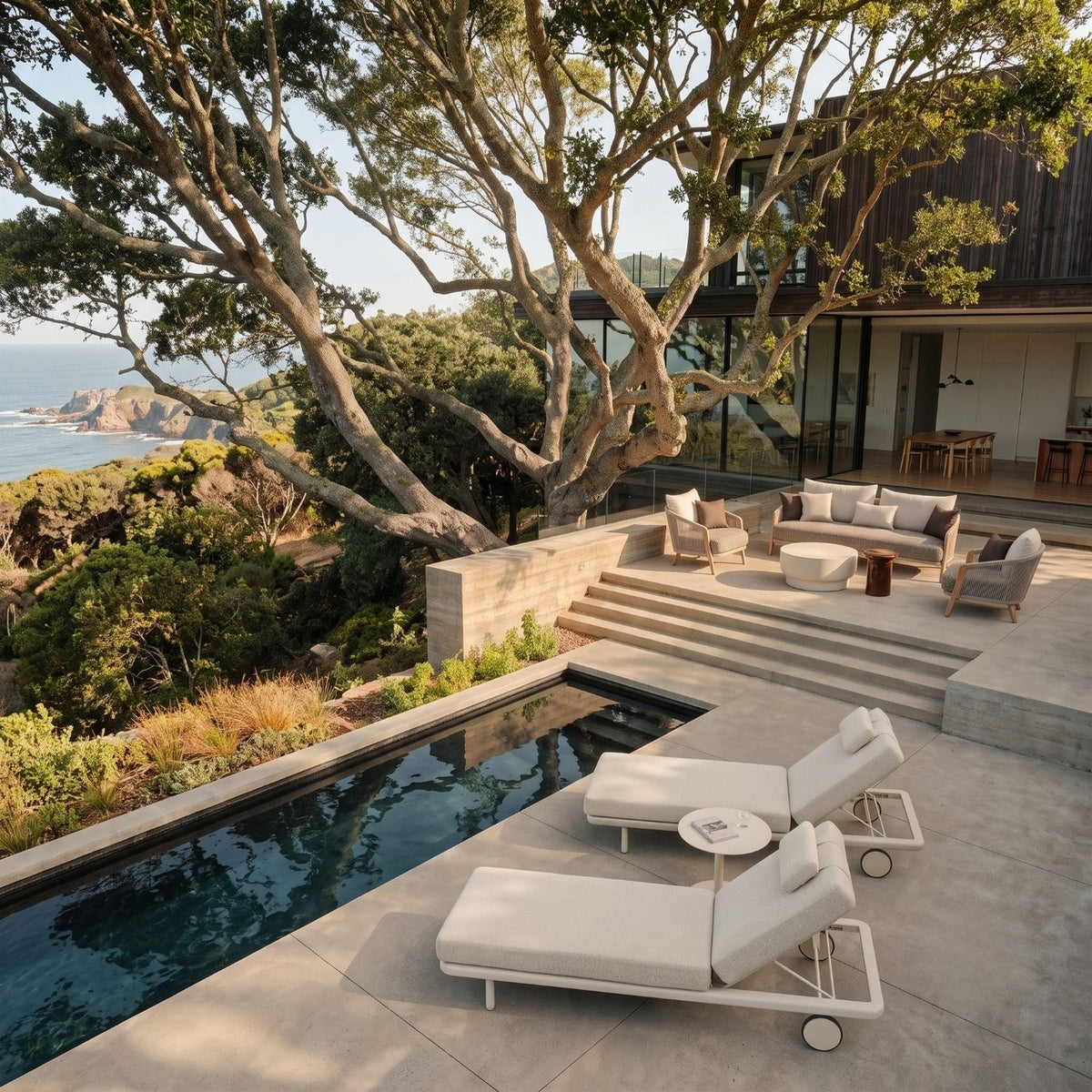 Komo Sunlounge – Sandstone & White, Satara, , ,