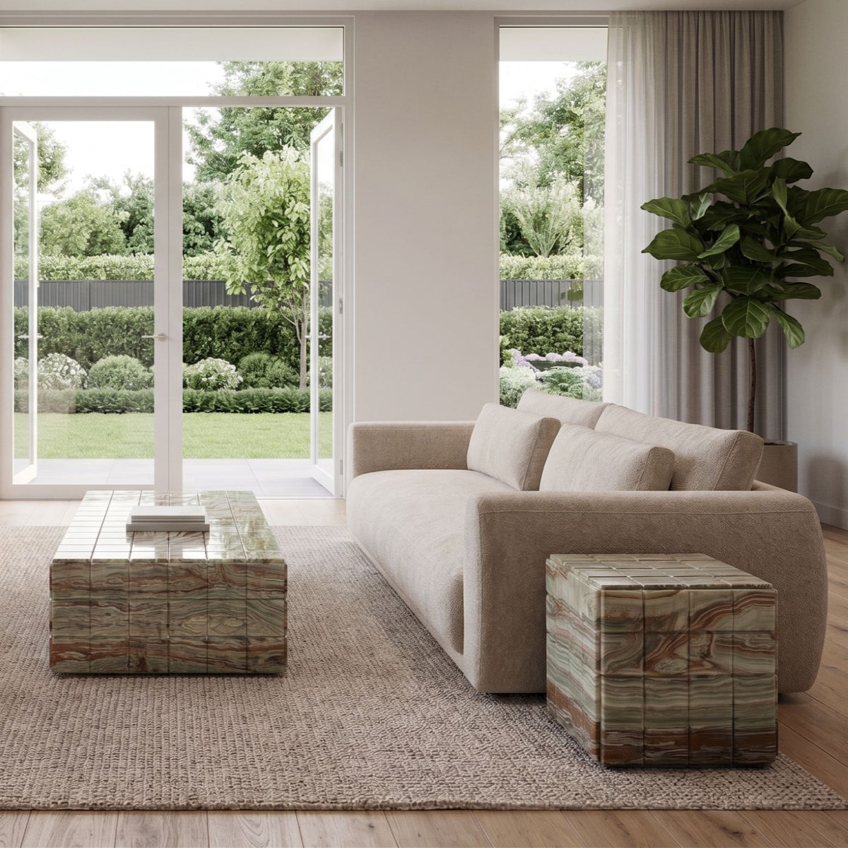 Mesa Coffee Table – Matte Terrain Marble, Satara, , ,