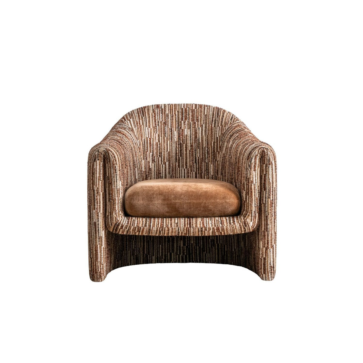 Vivien Lounge Chair – Cashew & Chipmunk, Satara, , ,