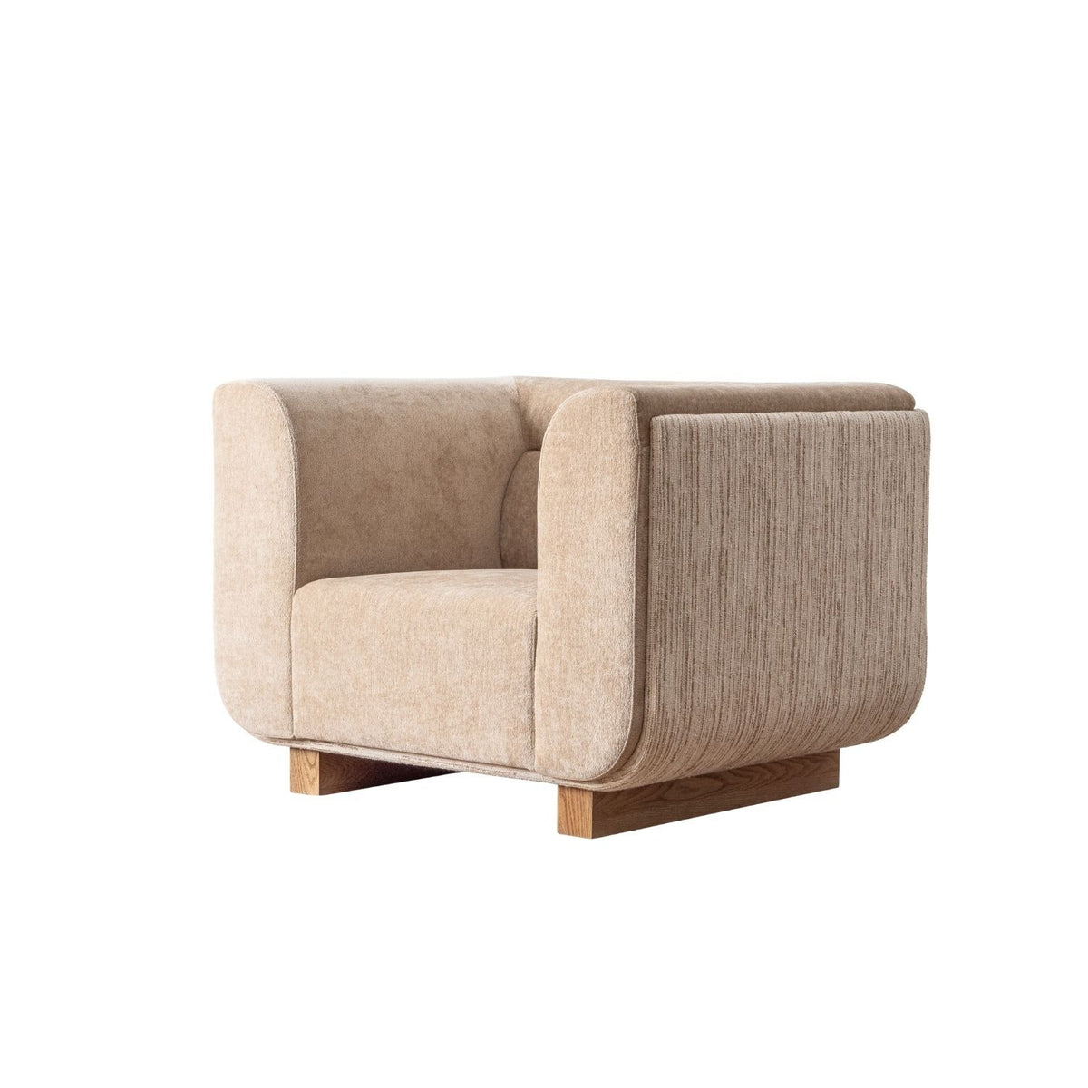 Keaton Lounge Chair – Almond & Oxford Tan, Satara, , ,