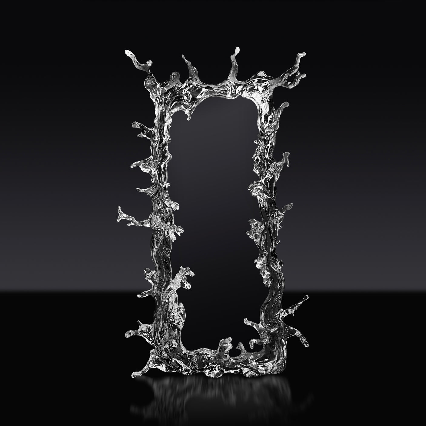 Celestial Water Rectangular Glacier Crystal Floor Mirror, Cocolea, , ,