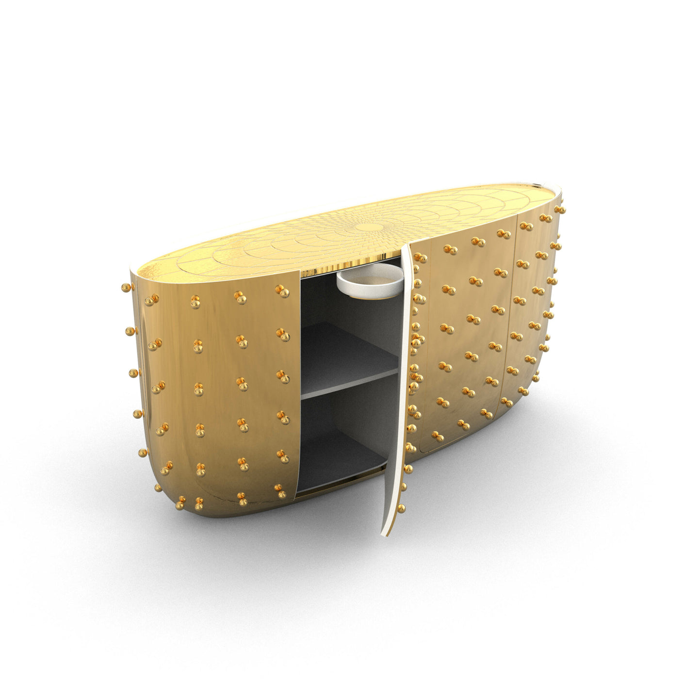 Oasis Sideboard Gold Sideboard, Cocolea, , ,